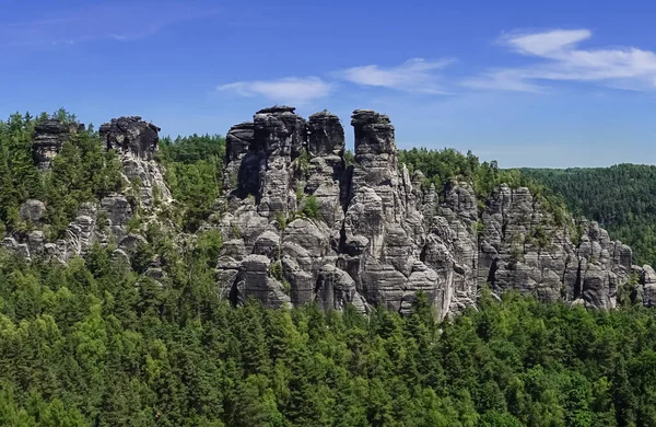 Elbe Sandstone Mountains Germany — Stock Photo, Image