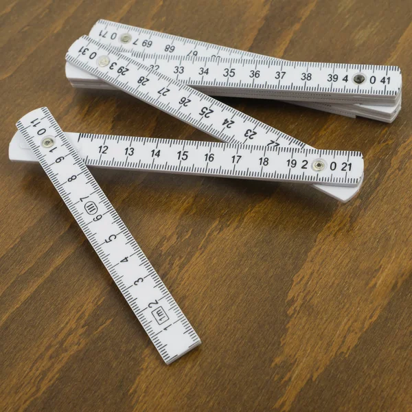 Measurement Wooden Table — Stock Photo, Image