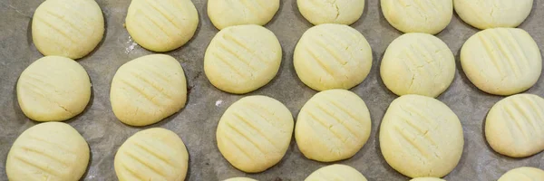 Galletas Vainilla Recién Preparadas Pancarta —  Fotos de Stock