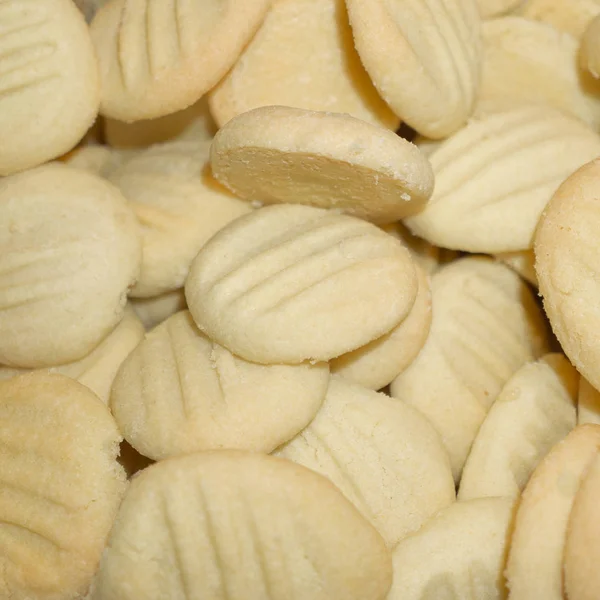 Galletas Vainilla Recién Preparadas Cuadradas —  Fotos de Stock