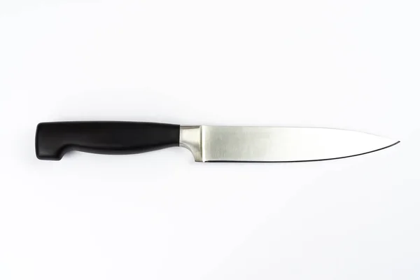 Butcher Knife Isolated White Copy Space — Stock Photo, Image