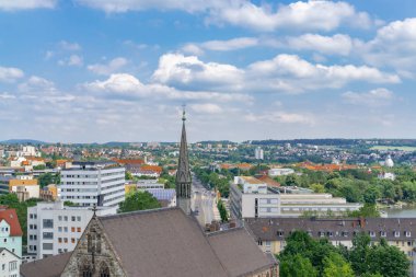 Almanya 'nın Kassel kentinin yukarıdan görünüşü