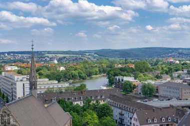 Almanya 'nın Kassel kentinin yukarıdan görünüşü