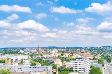Almanya 'nın Kassel kentinin yukarıdan görünüşü