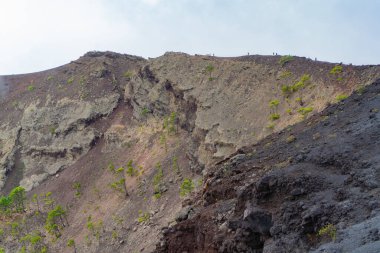 La Palma Kanarya Adası 'ndaki San Antonio yanardağının manzarası.
