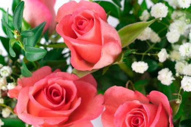 Güzel pembe gül buketi