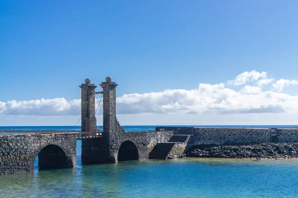 Arrecife Lanzarote Espagne Avec Vue Sur Castillo San Gabriel — Photo