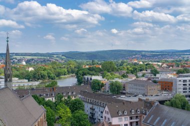 Almanya 'nın Kassel kentinin yukarıdan görünüşü