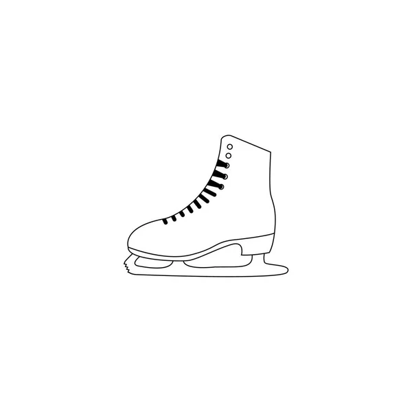 Illustration vectorielle. Femme figure Skates icône iolated sur fond blanc . — Image vectorielle