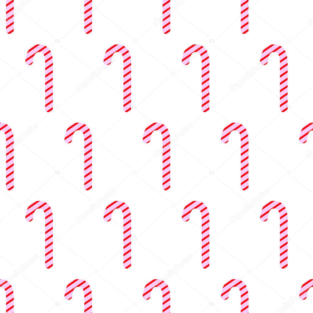 sweet isolated on white background. Christmas lollipop. Vector illustration. Seemless lollipop pattern.