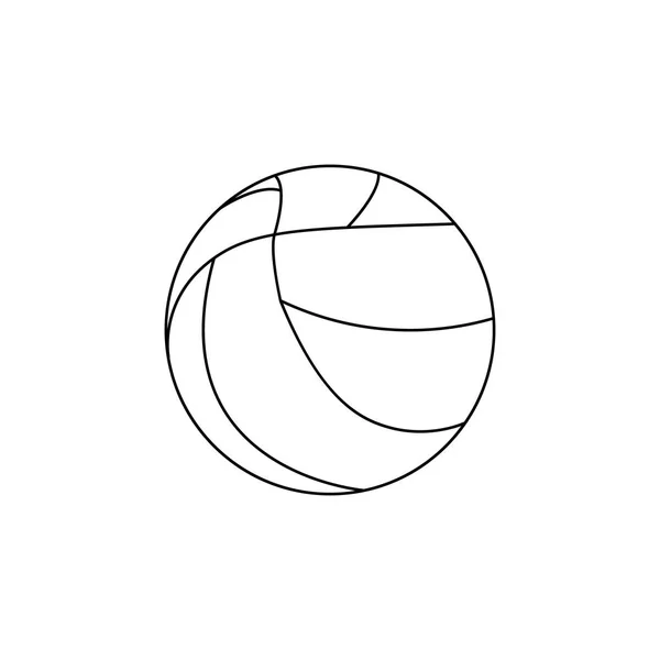 白い背景の上のバレーボールのアイコン isilated。線のスタイル. — ストックベクタ