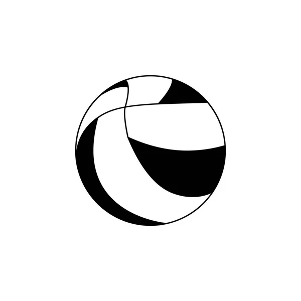 Icône de volley-ball isilée sur fond blanc. Style de ligne . — Image vectorielle
