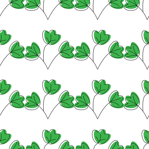 Illustration Vectorielle Feuille Plante Fleur Branche Isolée Sur Blanc Décor — Image vectorielle