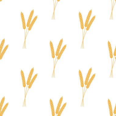 Seamless modeli. Vektör çizim. Tarım buğday arka plan vektör simge illüstrasyon tasarım