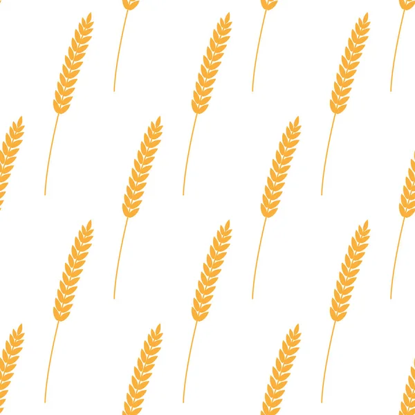 Бесшовный Шаблон Векторная Иллюстрация Конструкция Векторной Иконки Сельскохозяйственной Пшеницы — стоковый вектор