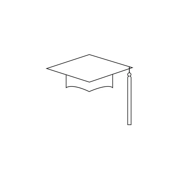 Graduação Cap Logo Template Elementos Design Ilustração Vetorial Isolada Sobre — Vetor de Stock