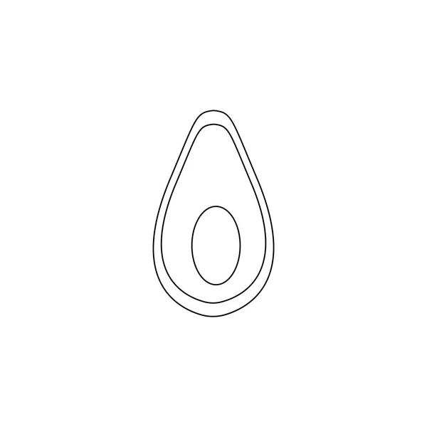 Ilustración Vectorial Icono Línea Aguacate Aislado Sobre Fondo Blanco — Vector de stock