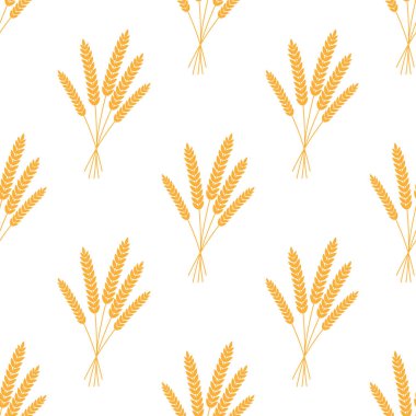 Seamless modeli. Vektör çizim. Tarım buğday arka plan vektör simge illüstrasyon tasarım