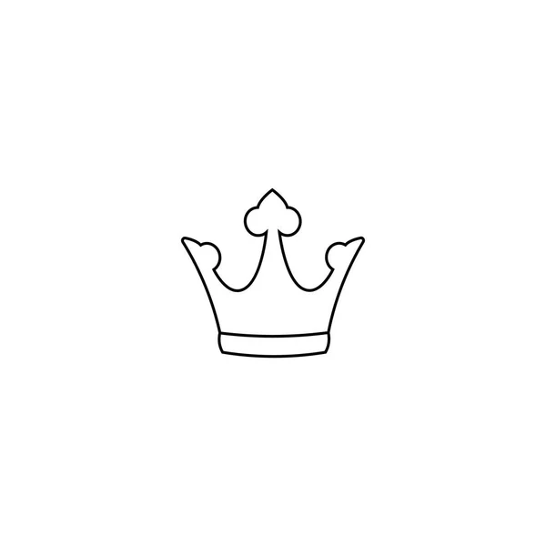 Korona Ikonra Elszigetelt Fehér Background Vektoros Illusztráció Logo Szimbólum Jelkép — Stock Vector