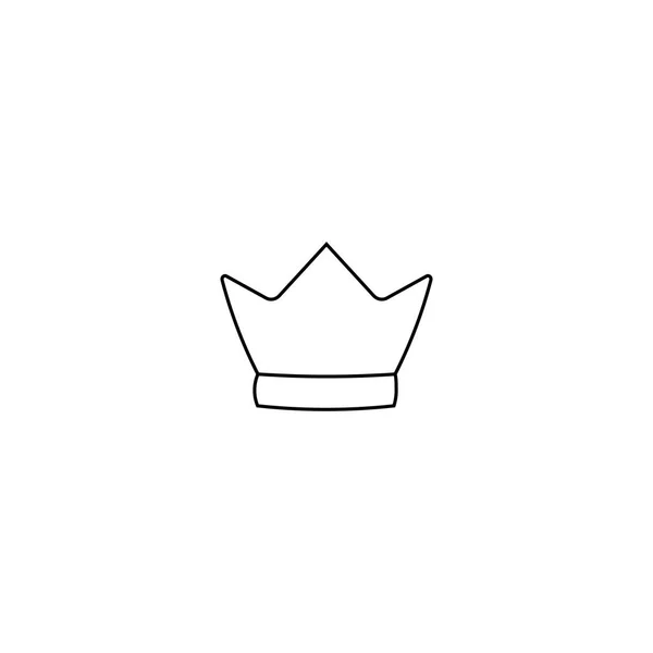 Crown Icon Isolated White Background Line Style Vector Illustration Logo — Stock Vector