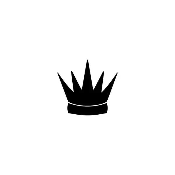 Crown Ikon Trendy Flad Stil Isoleret Hvid Baggrund Crown Symbol – Stock-vektor