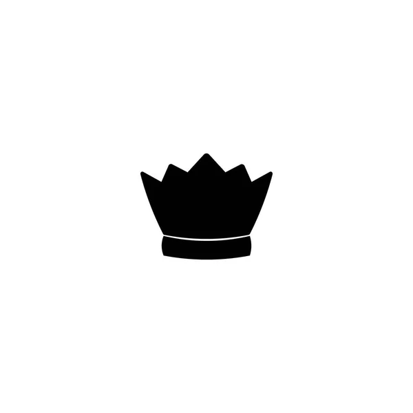 Коронная Икона Трехмерном Плоском Стиле Изолированная Белом Фоне Символ Короны — стоковый вектор