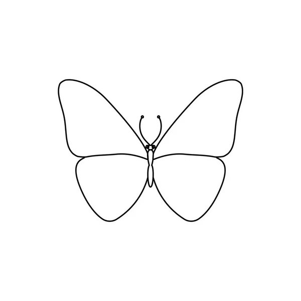 Illustration vectorielle. Papillon style ligne. Simple. Modèle de modèle . — Image vectorielle