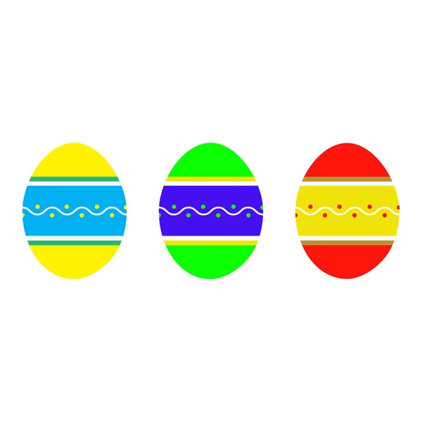 Easter Egg Ornament White Background Vector Illustration Happy Easter Egg — Stock Vector