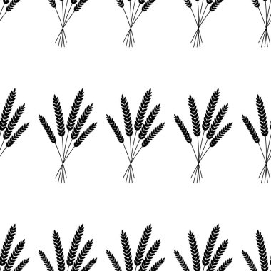 Seamless modeli. Vektör çizim. Tarım buğday arka plan vektör simge illüstrasyon tasarım