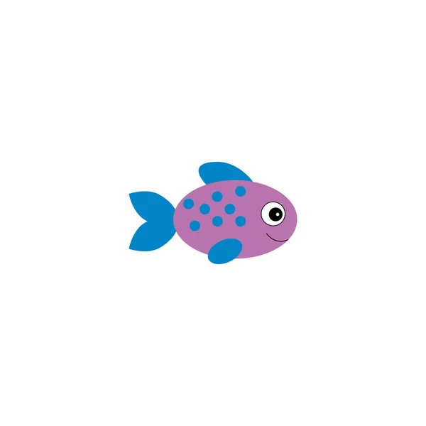 Vektor Akvarium Fisk Silhuett Illustration Färgglada Cartoon Flat Akvarium Fisk — Stock vektor