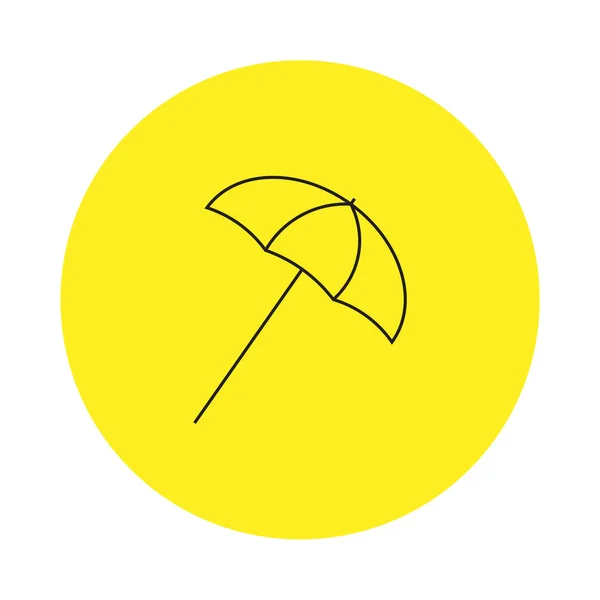 Beach Umbrella Icon Sign Background — Stock Vector