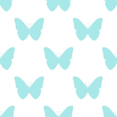Seamless pattern. Colourful butterfly on white background. Pattern for wraping paper, gifts, textile.