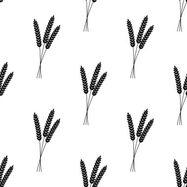 Seamless modeli. Vektör çizim. Tarım buğday arka plan vektör simge illüstrasyon tasarım