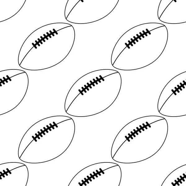 American Football Icon Isolated White Background Vector Illustration Line Style — Stock Vector