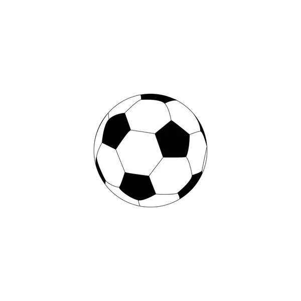 Icono Vector Fútbol Balón Fútbol Ilustración Vectorial Aislada Fondo Blanco — Vector de stock