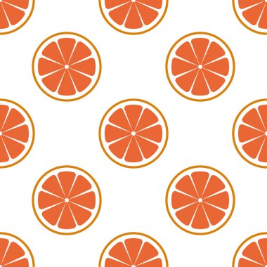 Taze kırmızı greyfurt beyaz arka plan üzerinde illüstrasyon vektör. Sorunsuz greyfurt desen.