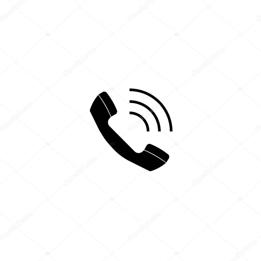 ringing old Phone icon in trendy flat style isolated on white background.