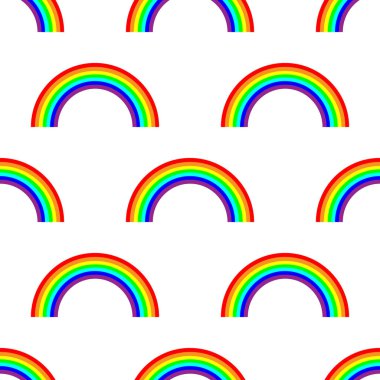 vektör sorunsuz gurur gay lezbiyen gökkuşağı desen beyaz arka plan üzerinde.