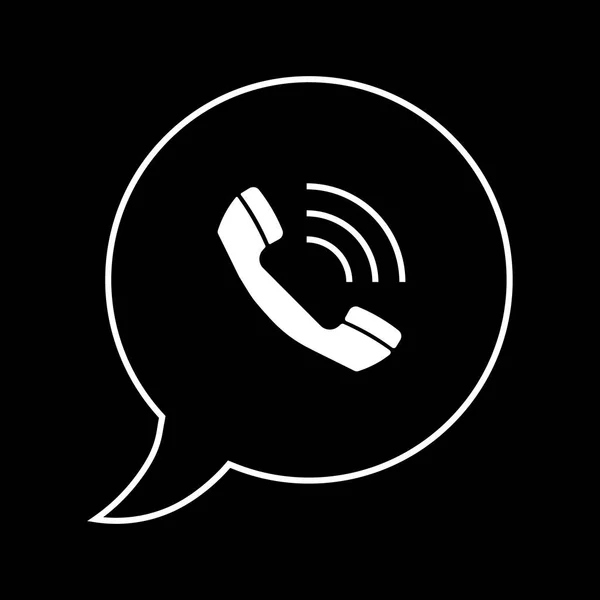 Telefon Ikon Vektor Whatsapp Logo Szimbólum Telefonpiktogram Fekete Háttér Előtt — Stock Vector