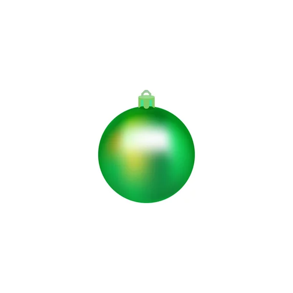 Χριστουγεννιάτικη μπάλα. Μπάλα για το χριστουγεννιάτικο δέντρο. Εικονογράφηση διάνυσμα. απομονωμένη ρεαλιστική διακόσμηση. Σύμβολο του ευτυχισμένο το νέο έτος, Χριστούγεννα εορτασμός διακοπών, χειμώνα. — Διανυσματικό Αρχείο