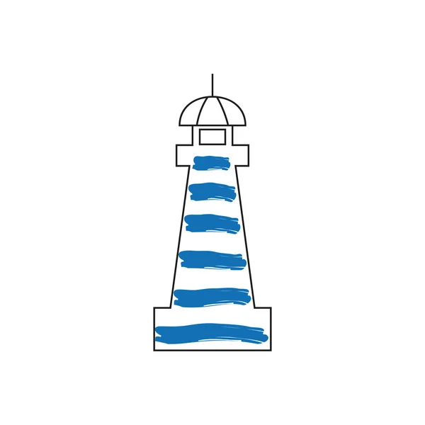 Latarnia morska logo projekt szablonu ikona ilustracja wektorowa. — Wektor stockowy