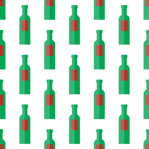 Patrón sin costura botella, patrón con botellas de vino. Vector ilustración botella de fondo . — Archivo Imágenes Vectoriales