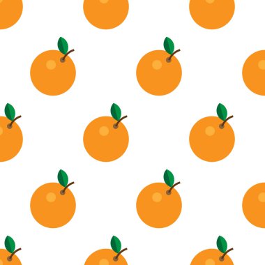 Arka planda bir kare biçimi - vektör desen sorunsuz turuncu meyve.