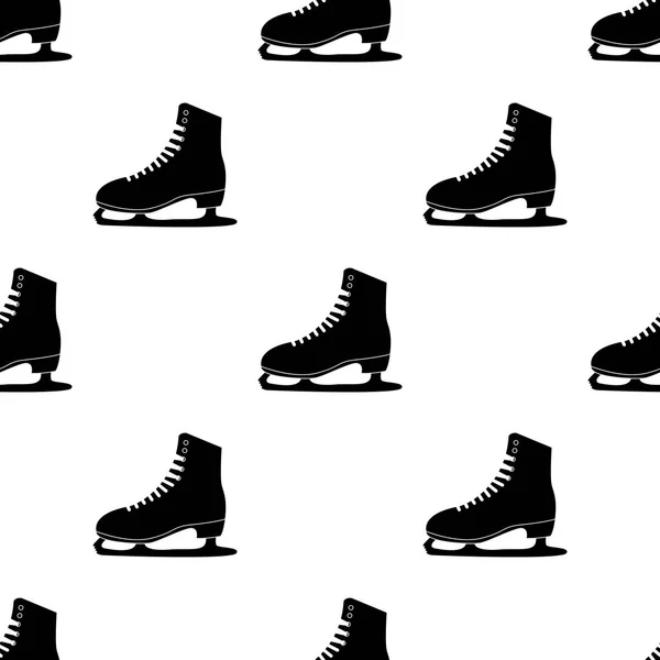 Illustration vectorielle. Femme icône de patins à roues alignées isolé sur fond blanc. Modèle de patins sans couture — Image vectorielle