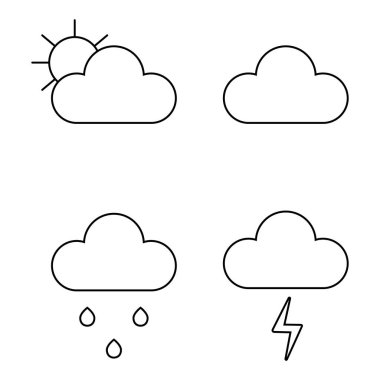 Hava simgeleri line Tema. Vektör çizim. eps10