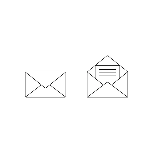 E-mail pictogram vector, envelop teken, mail symbool. Vector illustratie. — Stockvector