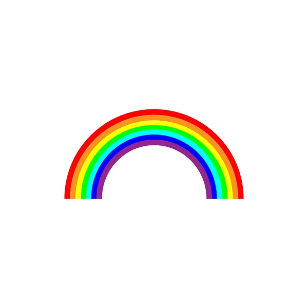 Vector illustration. Rainbow icon flat. Rainbow element. clip art — Stock Vector