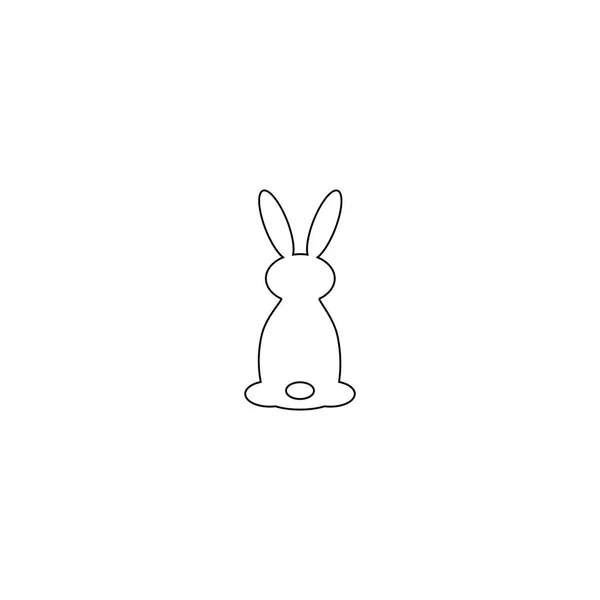 Silhouette lapin de Pâques. Lapin de Pâques. style de ligne — Image vectorielle