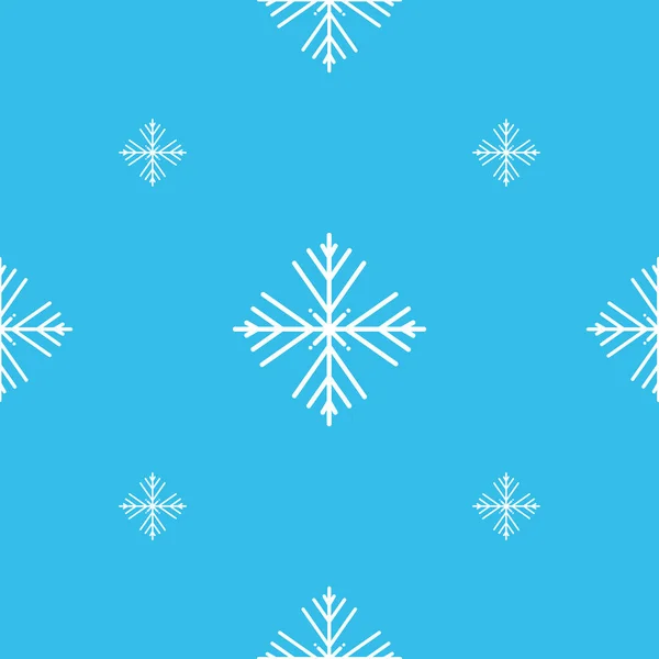 Vektorillustration. nahtloses Muster von Schneeflocken. weiße Schneeflocken auf blauem Hintergrund Eps10 — Stockvektor