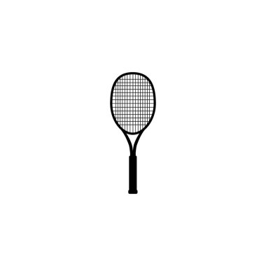 Tenis raketi, vektör Illustration. Beyaz arka plan üzerinde tenis tasarımı. Spor, Fitness, aktivite vektör tasarımı.